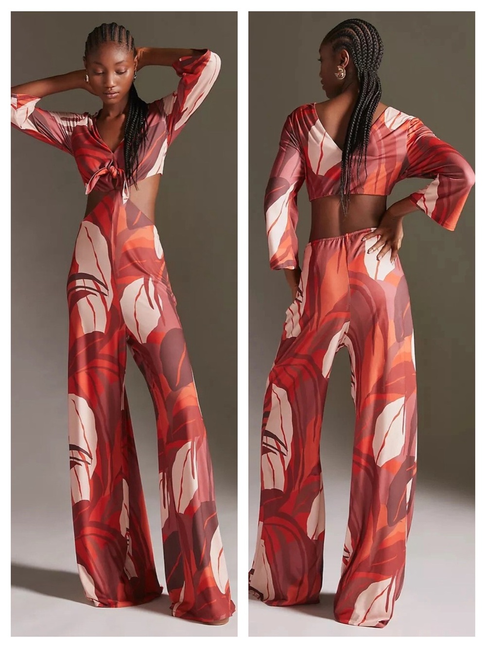 Anthropologie Hutch Cutout Printed Jumpsuit Small